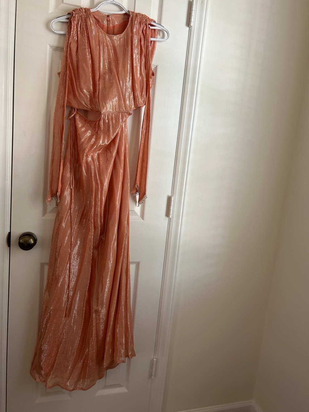 Sundress Anja Coral Metallic Longdress